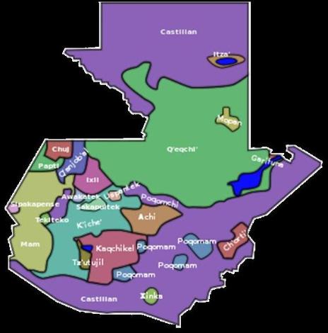 Mapa de los Dialectos Indígenas
