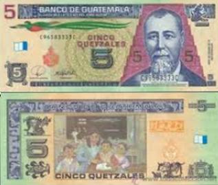 Billete de cinco quetzales